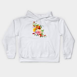 Coloured flowers blooming Kids Hoodie